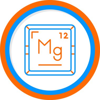 Magnezyum kimyasal element basit ikon web illüstrasyonu