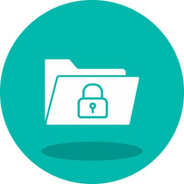 Güvenli Veri Web simgesi vektör illüstrasyonu 