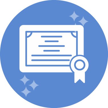 Sertifika. Web simgesi basit tasarım