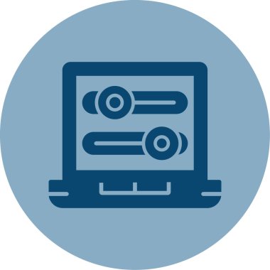 Simgeleri aç / kapat, vektör illüstrasyonu basit tasarım