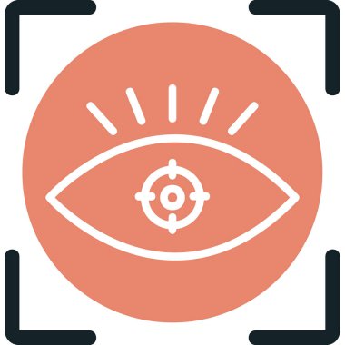 vizyon web simgesi, vektör illüstrasyonu 