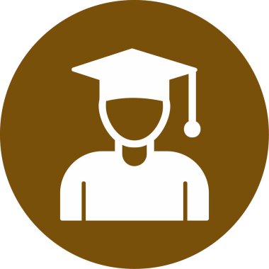 Öğrenci. Web simgesi basit illüstrasyon 