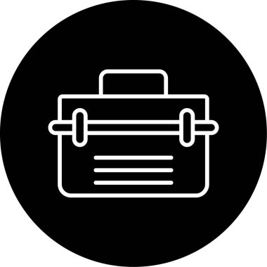 Alet çantası. Web simgesi basit illüstrasyon          