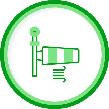 Rüzgâr Sock rüzgar hızı ve yön çizelgesi, vektör çizimi. Rüzgar Bayrağı 