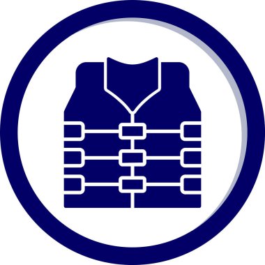 Can yeleği. Web simgesi basit illüstrasyon
