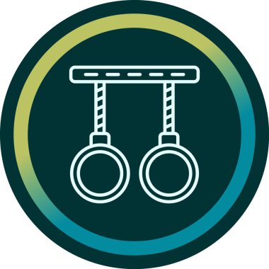 Modern Jimnastik Halkaları simgesinin vektör çizimi            