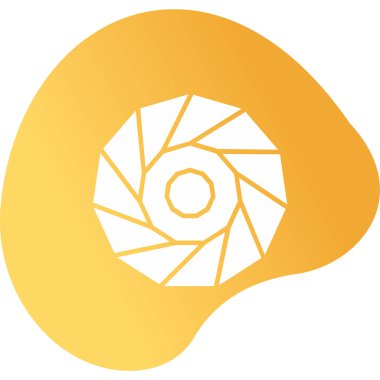 Çokyüzlü. Web simgesi basit illüstrasyon