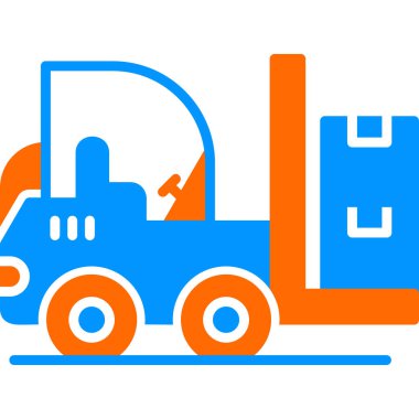 Modern Forklift simgesinin vektör çizimi         