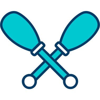 vector illustration of oars icon