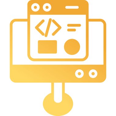 Geliştirme simgesi, vektör illüstrasyonu basit tasarım