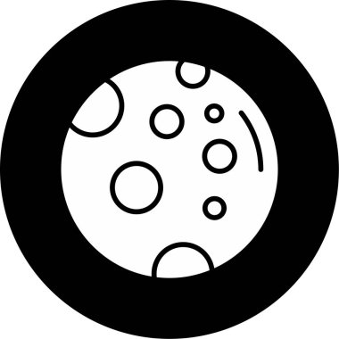 Dolunay simgesi, vektör illüstrasyonu