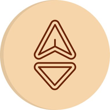 Tetrahedron web simgesi, vektör illüstrasyonu