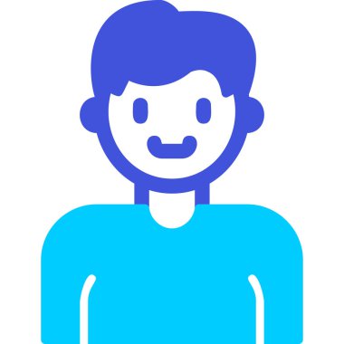 İnsan avatar web simgesi basit illüstrasyon 