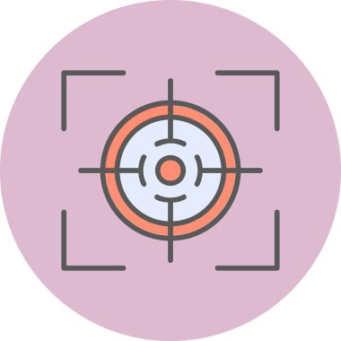 Hedef. Web simgesi basit illüstrasyon