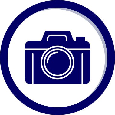 Bir kamera simgesinin vektör illüstrasyonu 