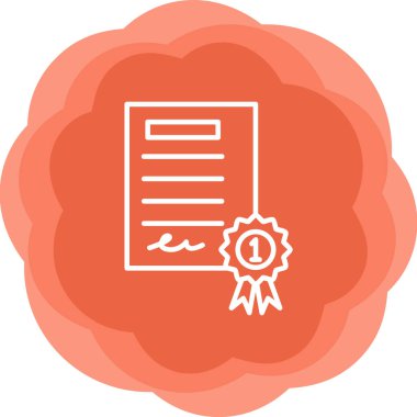 Sertifika. Web simgesi basit tasarım