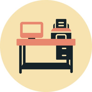 işyeri web simgesi vektör illüstrasyonu