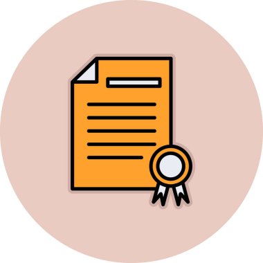 Sertifika. Web simgesi basit tasarım