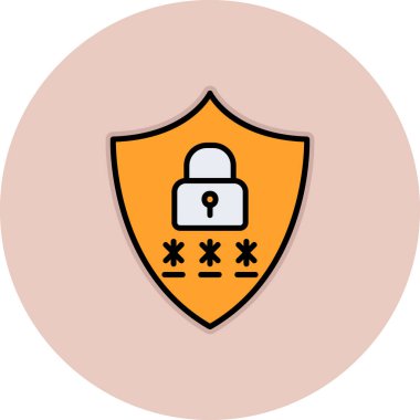 Gizlilik simgesi vektör illüstrasyon tasarımı