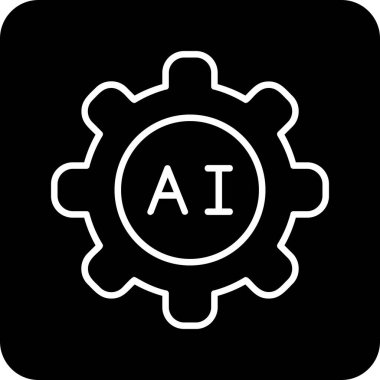 Ai Ayarları web simgesi, vektör illüstrasyonu 