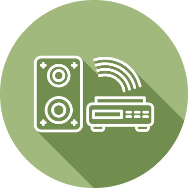 müzik çalar simgesi, vektör illüstrasyonu basit tasarım