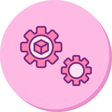 Vitesli ayar simgesi, vektör illüstrasyonu basit tasarım