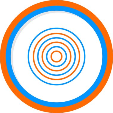 Bir çember simgesinin vektör illüstrasyonu 