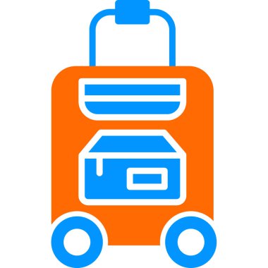 Bagaj web simgesi, vektör çizim 