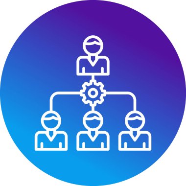 İnsan kaynakları yönetim vektörü düz vektör çizimi 