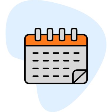 Takvim simgesi, vektör illüstrasyonu basit tasarım