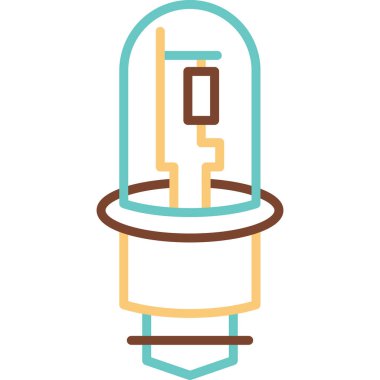 Sodyum buhar ampul simgesi, vektör illüstrasyonu  