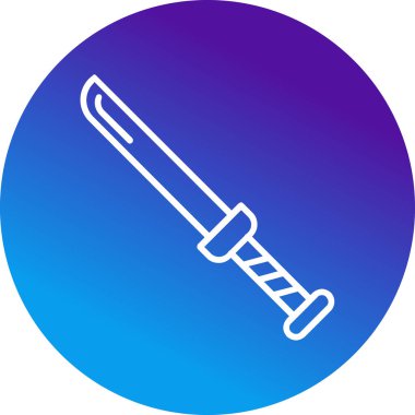 Bir kılıç simgesinin vektör illüstrasyonu 