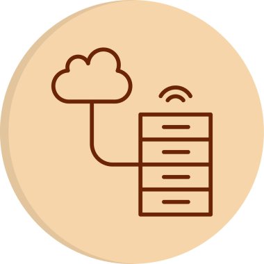 Büyük Veri vektör simgesi, basit illüstrasyon                  