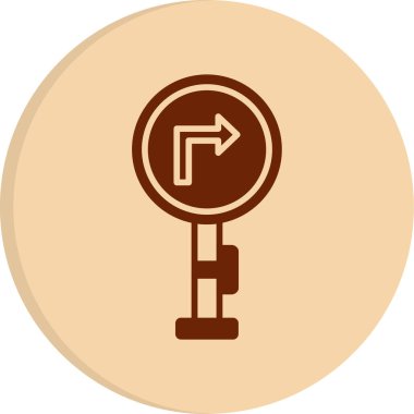 Yol işaretleri simgesinin vektör illüstrasyonu 