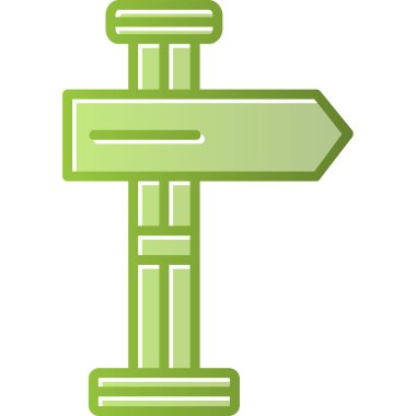 Bir sokak işaretinin vektör illüstrasyonu