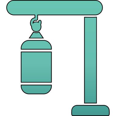 Boks çantası ikon vektör illüstrasyonu