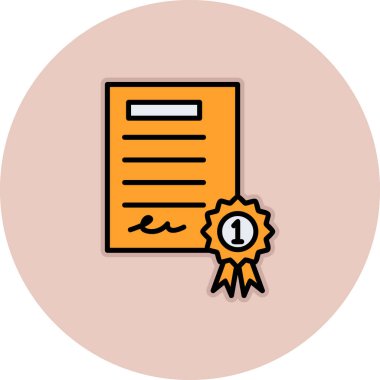 Sertifika. Web simgesi basit tasarım