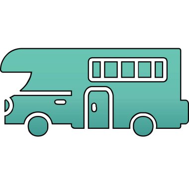 karavan web simgesi basit illüstrasyon