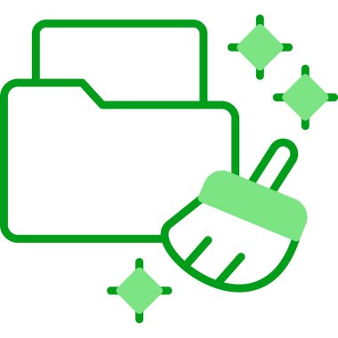 Veri Temizleme simgesinin vektör illüstrasyonu