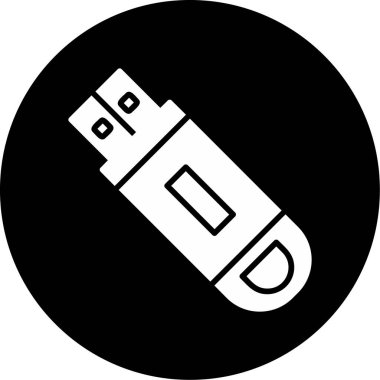 Flash disk simgesi, vektör illüstrasyon tasarımı