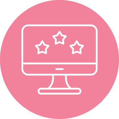 Dijital pazarlama, derecelendirme. Web simgesi basit illüstrasyon