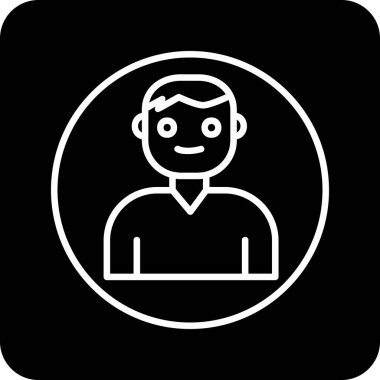 Kullanıcı Hesabı web simgesi basit illüstrasyon