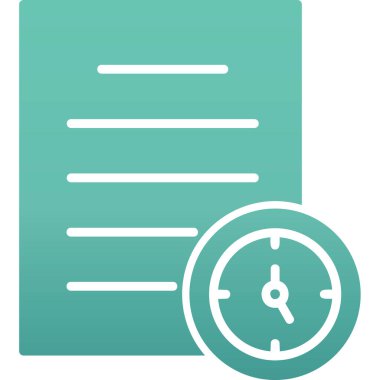 Zamanlama simgesi vektör çizimi alıştırması