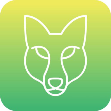 Fox baş simgesi vektör illüstrasyonu