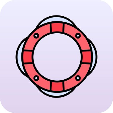 lifebuoy icon, vector illustration simple design