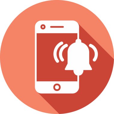 telefon bildirim simgesi, vektör illüstrasyonu basit tasarım