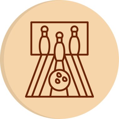 Bowling şeridi vektör illüstrasyonu