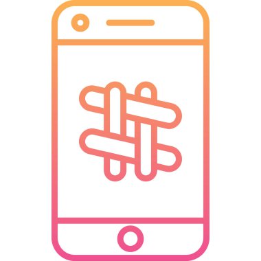 akıllı telefon simgesi, etiket işareti çizimi