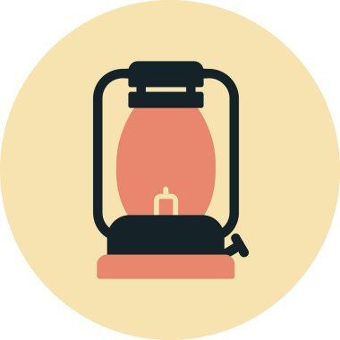 Gaz Lambası simgesinin vektör illüstrasyonu