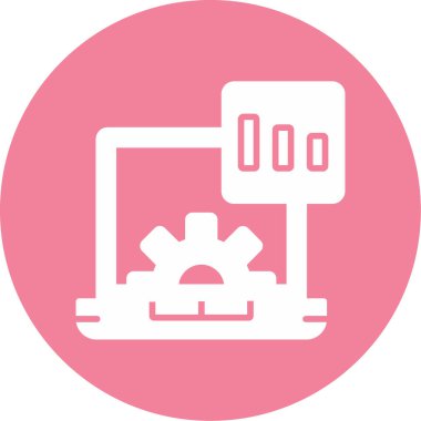 dizüstü bilgisayar simgesi, vektör illüstrasyonu basit tasarım